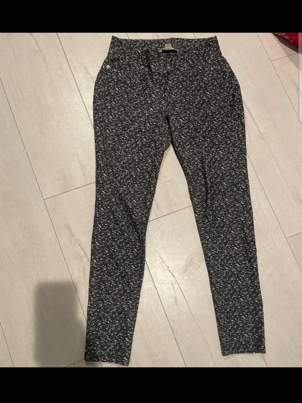 Michael Kors Black and White Speckled Leggings